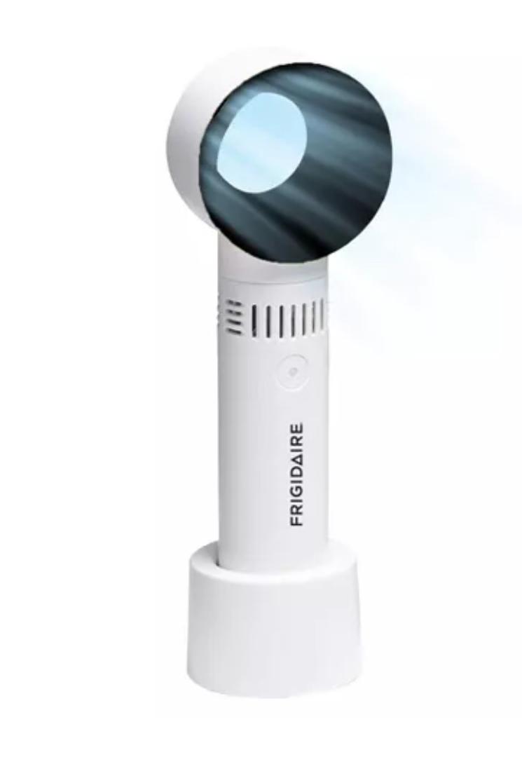 Frigidaire Mini Handheld Personal Cooling Fan with Stand Base White