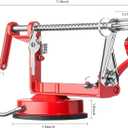 Apple Peeler Corer, Long lasting Chrome Cast Magnesium Alloy Apple Peeler Slicer Corer with Stainless Steel Blades and Powerful Suction Base for Apples and Potato(Red)