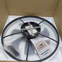 VOLISUN Low Profile Ceiling Fan with Light and Remote, 23.6in Flush Mount, Dimmable LED Fan Light, Bladeless for Bedroom (Black)