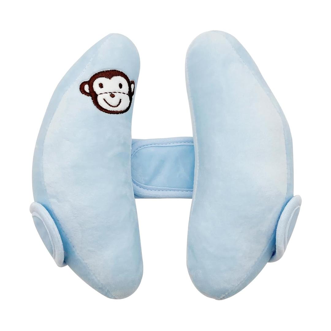 Adjustable Baby Head Neck Support Pillow,Baby Travel Pillow Cushion for Car Seat,Stroller Headrest Pillow for Infants,Head and Neck Support Pillow for Pushchair,Blue