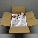 Minetom Christmas Stocking Holders for Mantle Set of 4, 3D Resin Snowman Figurines Stocking Hangers, Home Xmas Decorations for Fireplace Mantel Table Garland