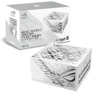 ASUS ROG Strix 1000W Platinum White Edition (Fully Modular Power Supply, 80 Plus Platinum Certified, ATX 3.1, GaN MOSFET, “GPU-First” Patented-Intelligent Voltage Stabilizer