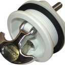Whitecap T-Handle Latch - Chrome Plated Zamac/White Nylon - Locking - Freshwater Use Only