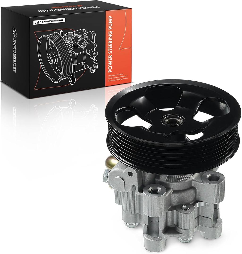 A-Premium Power Steering Pump, with Pulley, Compatible with Toyota Tundra 2005-2006, Sienna 2007-2010, 4Runner 2003-2009, FJ Cruiser 2007-2009, Petrol, Replace # AA121-5363