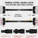 RHINOSPORT Door Pull Up Bar Doorway No-Screw from 69-92 cm (27.1in-36.2in) Workout Equipment for Home Gym Upper Body Workout Non-slip 2x EXTRA Foam Padding for Ultimate Door Frame Protection