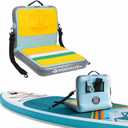 WOOWAVE Paddle Board Seat with Back Support | Portable Kayak Seats,Universal lnflatable Seat for Adults,Foldable Ergonomic Design，Use for Fishing Kayaking Canoeing Rafting