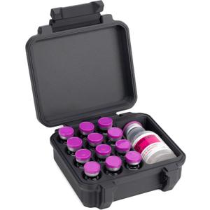 3ml and 30ml Vial Case for Peptide Vials and Reconstitution Solution | Temperature Regulating Fridge and Freezer Safe Case