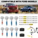 13848 Frame to Body Mounting Bolt Kit Replacement for Ford 2008-2016 F-250 F-350 F-450 F-550 Super Duty # W715132S439K W712879S439 2L1Z78101C58AA Truck Bed Hardware