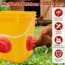 Chicken Feeder No Waste 8 Ports DIY Automatic Poultry Feeder with 8 Covers and 1 Hole Saw,Rainproof Rat-Proof Gravity Chicken Feeder Kit for Buckets,Bins,Barrels,Troughs