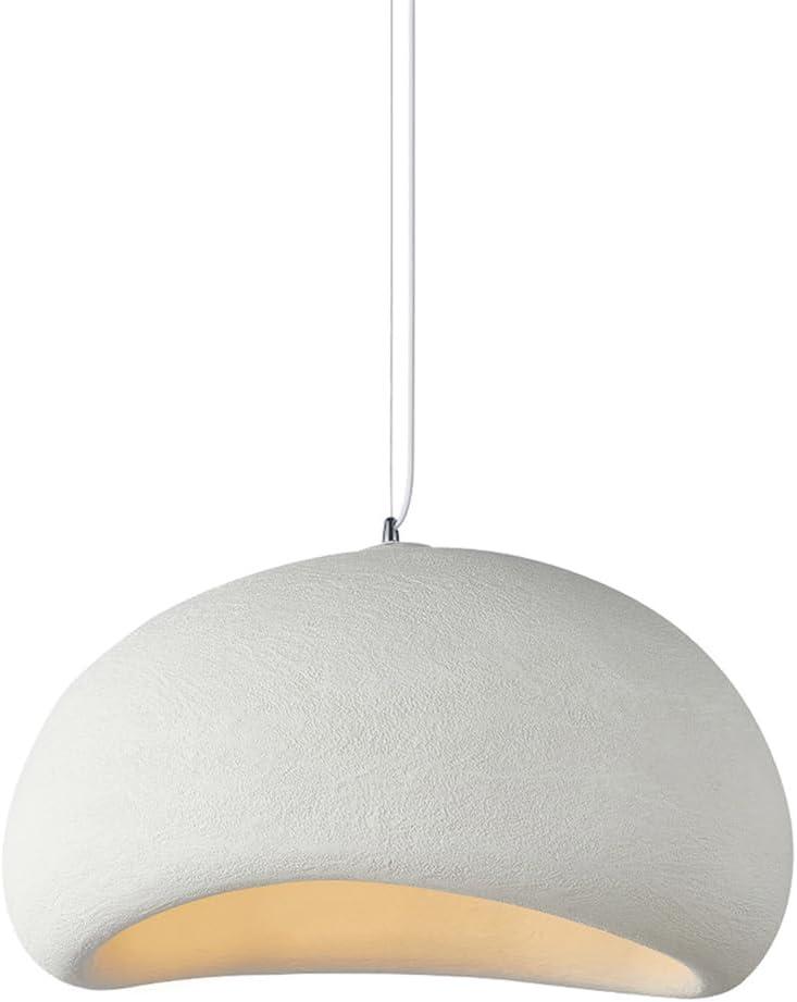 JAYMP 40cm Wabi Sabi Pendant Light for Dining Room Kitchen Island Hallway Restaurant Modern Hanging Lamp E26 Base Japanese Style Bird Nest Shape Lighting Fixture (Matte White,B Shape, 40cm/15.7in), D40cm
