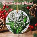 Flower Hanging Ornament, Christmas Ornaments, Xmas Decorations for Tree, Ornaments for Christmas Tree, Holiday Ornament, Flower Themed Gifts, Holiday Party Gifts, Xmas Gift Ideas - Lily of The Valley