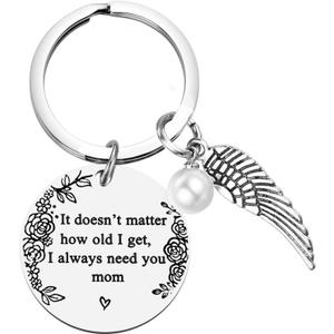 5 x Mother's Day Gifts for Mom - I Always Need You Personalized Keychain, Mother's Day Present from Daughter and Son, Engraved Keychain for Women, Grandma, Wife, Mother - Unique Gifts for Mothers Day