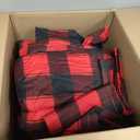 UOZZI BEDDING Duvet Cover Set 3 Pieces Christmas Red and Black Plaid Queen Size - 800 TC with Zipper Closure, 4 Corner Ties - Holiday Design for New Year,Christmas Red and Black Plaid, Queen (1 duvet cover +2 pillow shams)