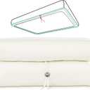 Queen Fitted Sheet Only, 100% Long-Staple Cotton Dual-Lock Fitted Sheet for Queen Bed, Luxury Soft and Comfort, No Slippage, 1000 Thread Count, Deep Pocket Fits 9" to 14" Mattress (White)