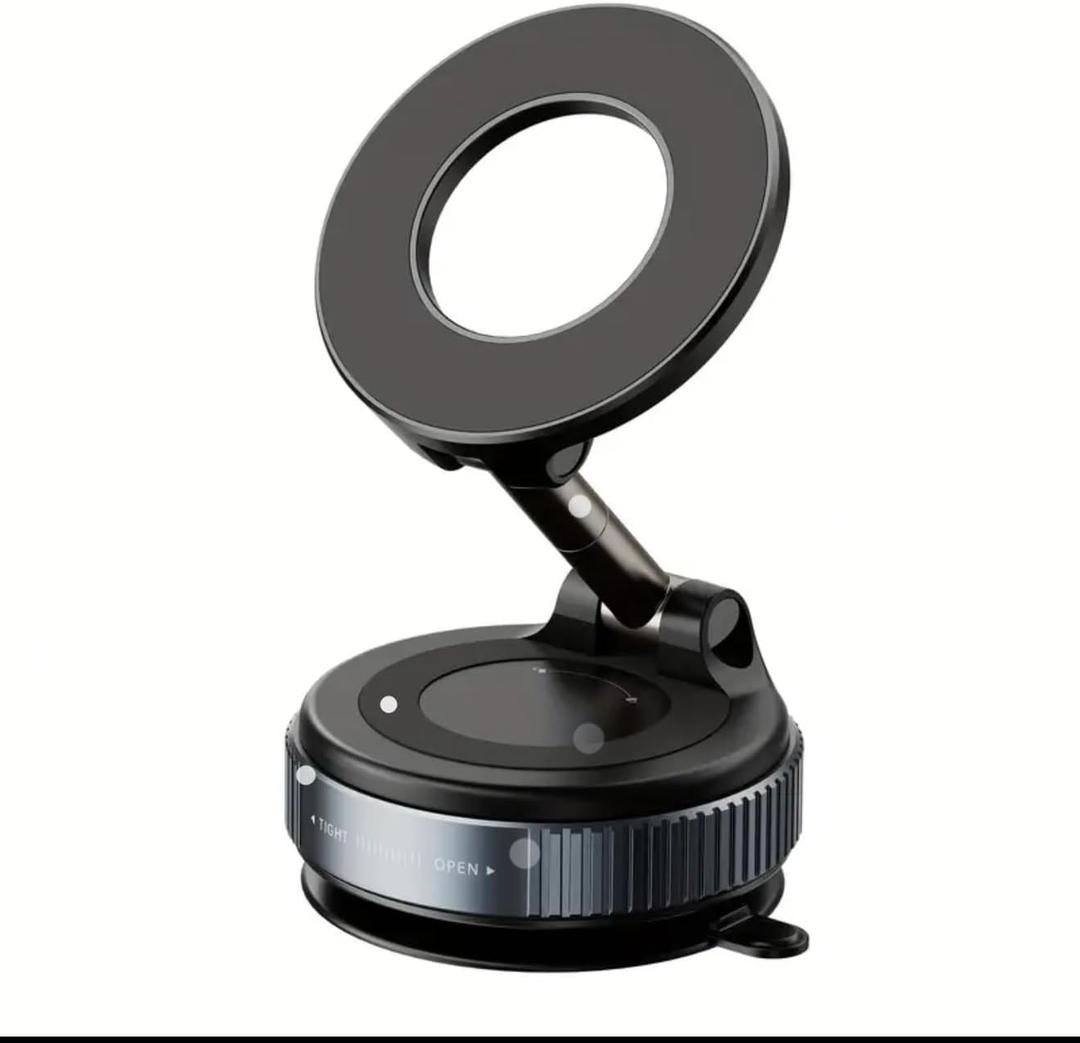 2026 Magnetic Phone Holder with Upgraded Aluminum Alloy, 360 Rotatable & Foldable Design, Vacuum Suction Cup Mount for Car Dashboard, Bathroom Tiles, Glass Surfaces - Car Electronics Accessories