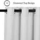 MYSKY HOME Grommet top Thermal Insulated Window Blackout Curtains, 42 x 63 Inch, Greyish White, 1 Panel