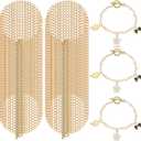 120 Pcs Bracelet Chain Gold Link Bracelet Chains for Jewelry Making Bracelets Bulk with Clasps for Women DIY Bracelets Jewelry Making Crafts 7.87inch