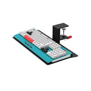 Industrial Heavy Duty Ergonomic Keyboard Tray, Quick Release Desk Mount, Space Saving Side Clamp Design, Height Adjustable for Wrist & Comfort Typing Gaming/Home/Office, 55lbs Load Capacity 18.5x8.66