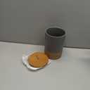 Large Food Storage Jar Coffee Container with Lids, Ceramic Coffee Canister for Sugar Spice Cookie Ground Coffee - Kitchen Pantry, Housewarming Weeding Gift - Gray & 64 fl.oz (Grey)