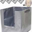 4 Pack Reusable Litter Liners D Compatible with cat Litter Box liner Type-D, Modkat Liners with Heavy-Duty Carrying Handles