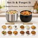 6QT 12-in-1 Electric Pressure Cooker with Dual Inner Pots | PFAS-free ceramic coating | 24H delay timer | dishwasher-safe accessories | family meal prep| easy cleanup