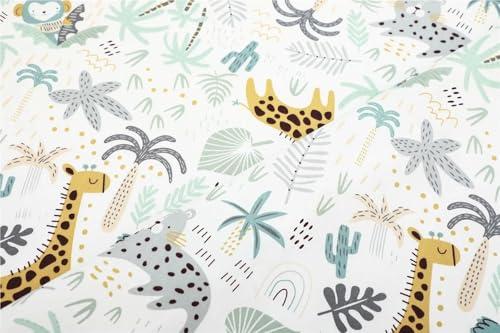 Sewing Supplies DIY Sewing Quilting Fat Quarters Material for Baby&Child Tecido Cartoon 100% Cotton Fabric Baby Dress Cotton Patchwork Cloth Soft Fabric(NO.1) 