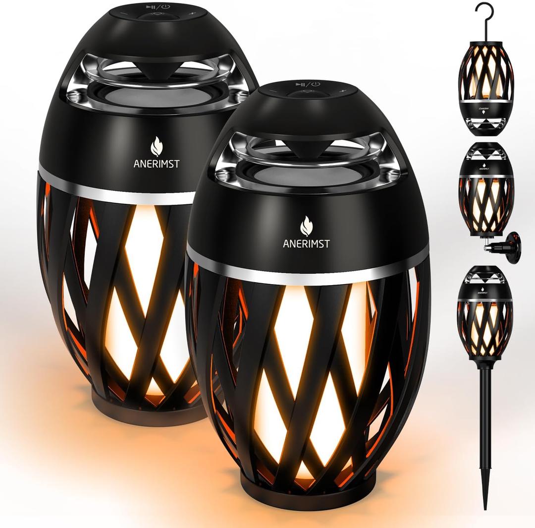 Upgraded Multi-Sync Bluetooth Speakers with Light, Outdoor Speakers Waterproof Auto-Pairing, Unique Gifts for Men, Bluetooth 5.4, 24H Playtime, Loud HD Sound, Cool Gadgets for Home/Patio/Beaches