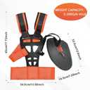 Trimmer Shoulder Strap Padded Universal Adjustable, Weed Eater Harness, Brush Cutters Harness Nylon Double Shoulder for Trimmer (Orange)