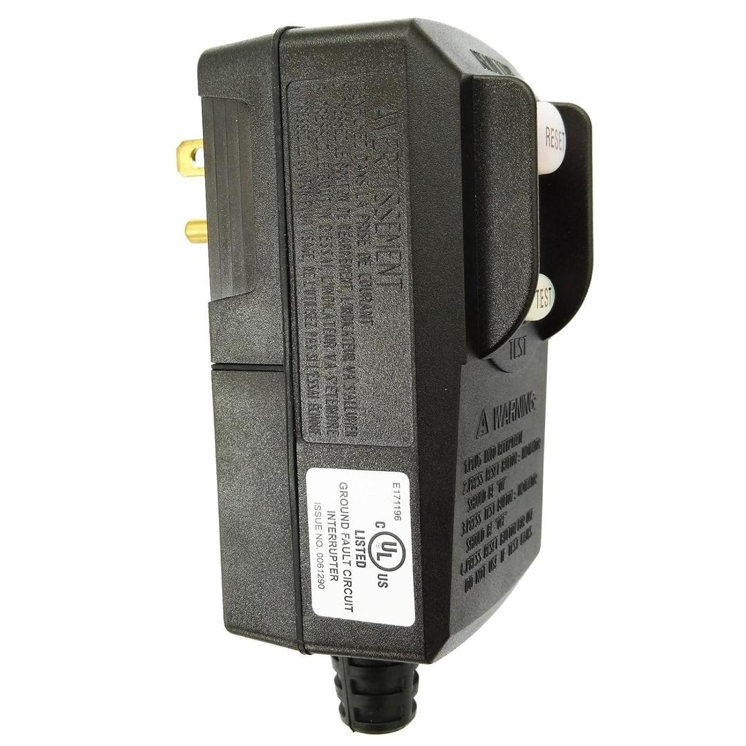 GFCI Plug Replacement 15 Amp 3 Prong GFI Waterproof Circuit Breaker UL Listed for Pressure Washer Pool Pump Hair Dryer etc