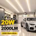 LightingWill T5 Integrated Fixture 4FT, Warm White 3000-3500K, 20W, Linkable LED Shop Light, LED Ceiling and Under Cabinet Light, Corded Electric with Built-in ON/Off Switch, 4 Pack