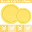 96 Pcs Party Plates, Yellow Paper Plates and Napkins, Disposable Tableware Set, Party Supplies for Kids Birthday Baby Shower Wedding Picnic, Serve for 24 Guests