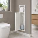 Recessed Toilet Paper Holder with Storage, 304 Stainless Steel, 25"x6"