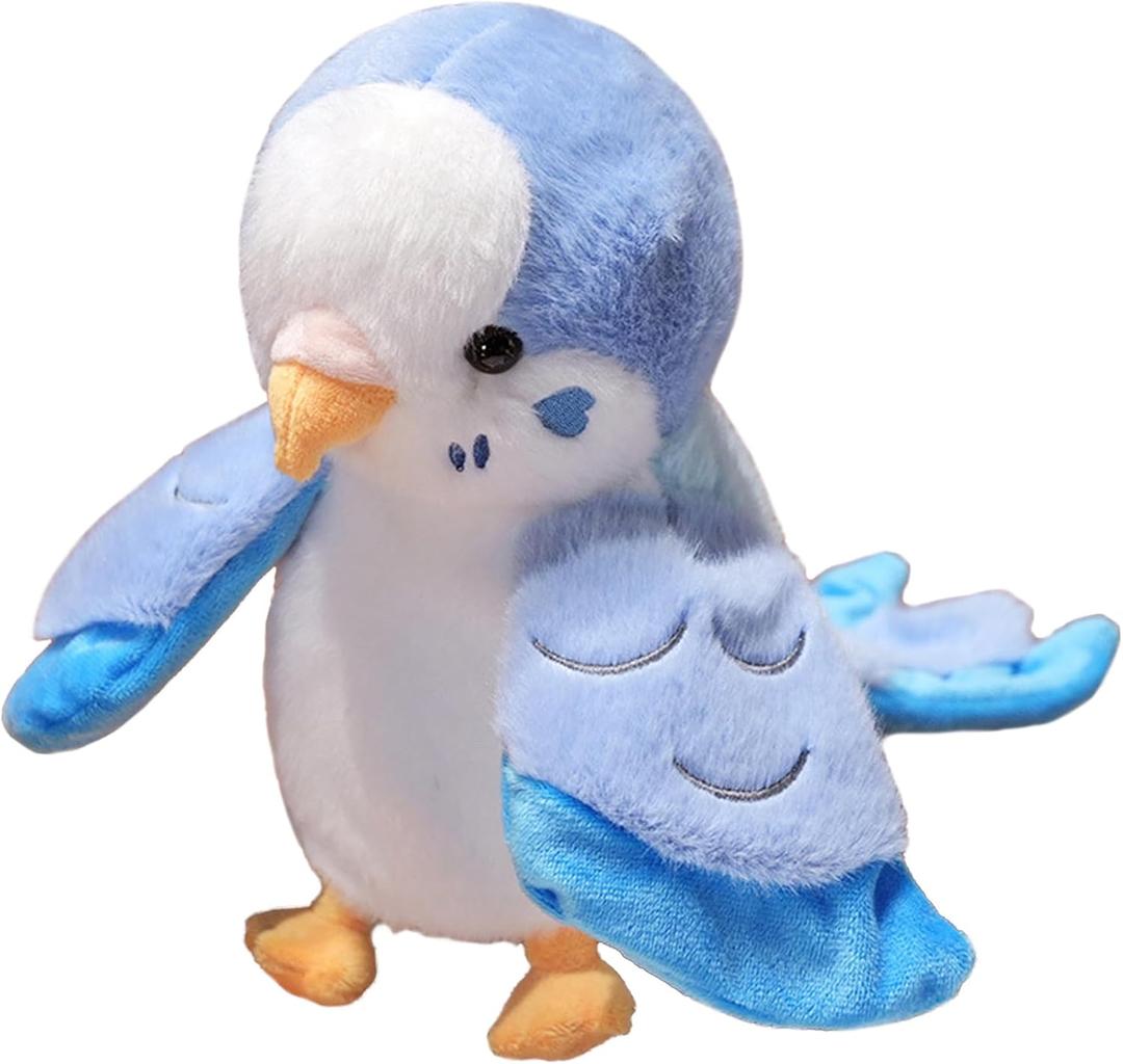 Plush Parrot Hand Puppets Birds Stuffed Animals Toys Puppet for Imaginative Pretend Play Storytelling (Budgerigar)
