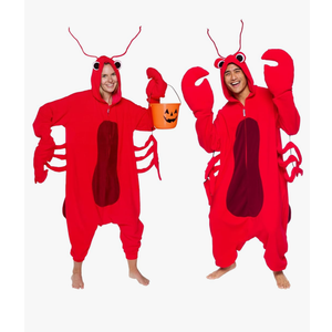 Funziez! Sea Creatures Onesie Lobster, Clown Fish, Hammerhead Shark, Octopus, Squid - Plush Adult Animal Costume Jumpsuit M