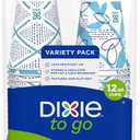 Dixie To Go Paper Coffee Cups With Lids, 12 oz, 26 ct, Disposable Insulated Paper Cups for On-The-Go Hot or Cold Beverages