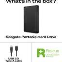 Seagate Portable 1TB External Hard Drive HDD USB 3.0 for PC, Mac, PlayStation, & Xbox, 1-Year Rescue Service (STGX1000400) , Black
