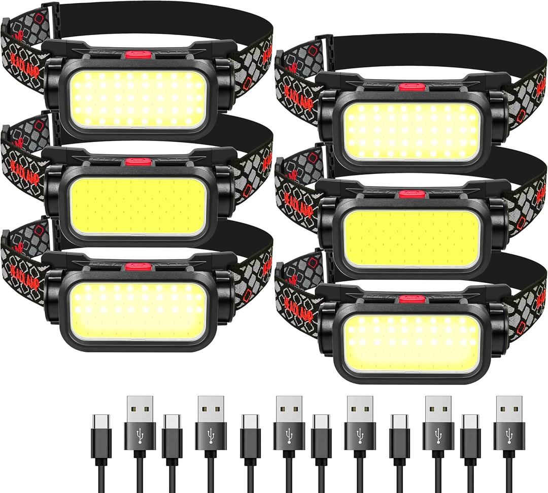 Foleto LED Headlamp High Lumens with Super Bright, 3 Lighting Modes, Digital Display, Rechargeable, Waterproof Head Lamp, 90 Adjustable for Camping, Hiking, Fishing, Running Outdoor (6)