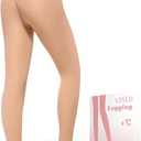 Fleece Lined Tights Women, Warm Pantyhose leggings Women,Fake Translucent Thermal Skin Colored Tights for Winter (Medium Plus)