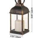 Lanterns Decorative Indooor for Tables Centerpieces: 6 Pcs Bronze Farmhouse Candle Lantern Bulk for Wedding Small Outdoor Candle Holder