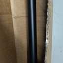 Amazon Basics Adjustable Sturdy Spring Tension Curtain Rod, No Drilling/No Holes, 36-54", Black, Classic Finial