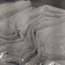 Beige White Blackout Small Kitchen Window Curtains 45 Inch Length 2 Panel Set, Memory Trained Pinch Pleated Thermal Double Layer Linen Curtain Soundproof Light Blocking Decorative Drapes with Back Tab