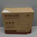 Vinyl Record Player Turntable with Built-in Bluetooth Receiver & 2 Stereo Speakers, 3 Speed 3 Size Portable Retro Record Player for Entertainment and Home Decoration (Brown)