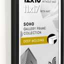 Americanflat 12x18 Poster Frame with Polished Plexiglass - Use as 11x17 Frame with Mat or Display 12x18 Photo Without Mat - Soho Collection - Deep Molding Picture Frames for Wall Display - Black