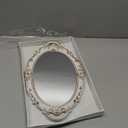 Sooyee Decorative Tray - White and Gold Mirror Tray for Bathroom Vanity, Dessert & Coffee Table, Home Decor with Handle (14" x 9.8" x 1")