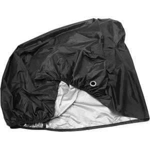 TIDTALEO Black Motorcycle Cover XXXL with Storage Bag UV Resistant Breathable Double Stitched Seams Elasticated Hem for Outdoor Rain Dust Snow Protection