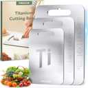 3pcs Titanium Cutting Board for Kitchen, Cutting Board Double Sided Food Grade, Chopping Boards with Handle, Dishwasher Safe, Cutting Boards For Meats, Fruits, Vegetables