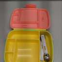 Munchkin Lunch Bento Box for Kids and Toddlers, Includes Stainless Steel Utensils, BPA-Free, 18 Months and Up, Pink/Green/Yellow