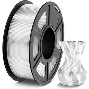 TECBEARS PETG Filament 1.75mm 1KG, 3D Printer Filament PETG Transparent, Strong Toughness, 1KG(330M) Filament High Precision, Dimensional Accuracy 0.02mm, Transparent