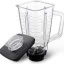 Replacement parts 5-Cup Square Plastic Jar With Lid,Compatible with Oster Blenders