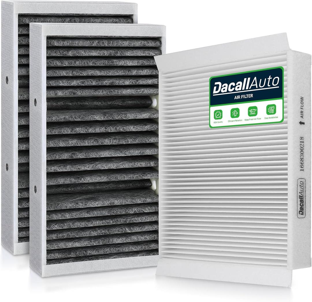 Cabin Air Filter Set Fits for Mercedes 2016-2019 GLE400 GLE350 GLE550e GLE43/GLE63 AMG; 2012-2015 ML350; 2017-2019 GLS450 GLS550; 2013-2016 GL450 GL550 GL63; Replace 1668300318 1668300218